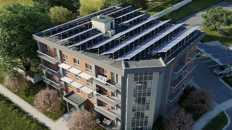 Net-Zero Building. Kiwi Precast System. Solar panels.