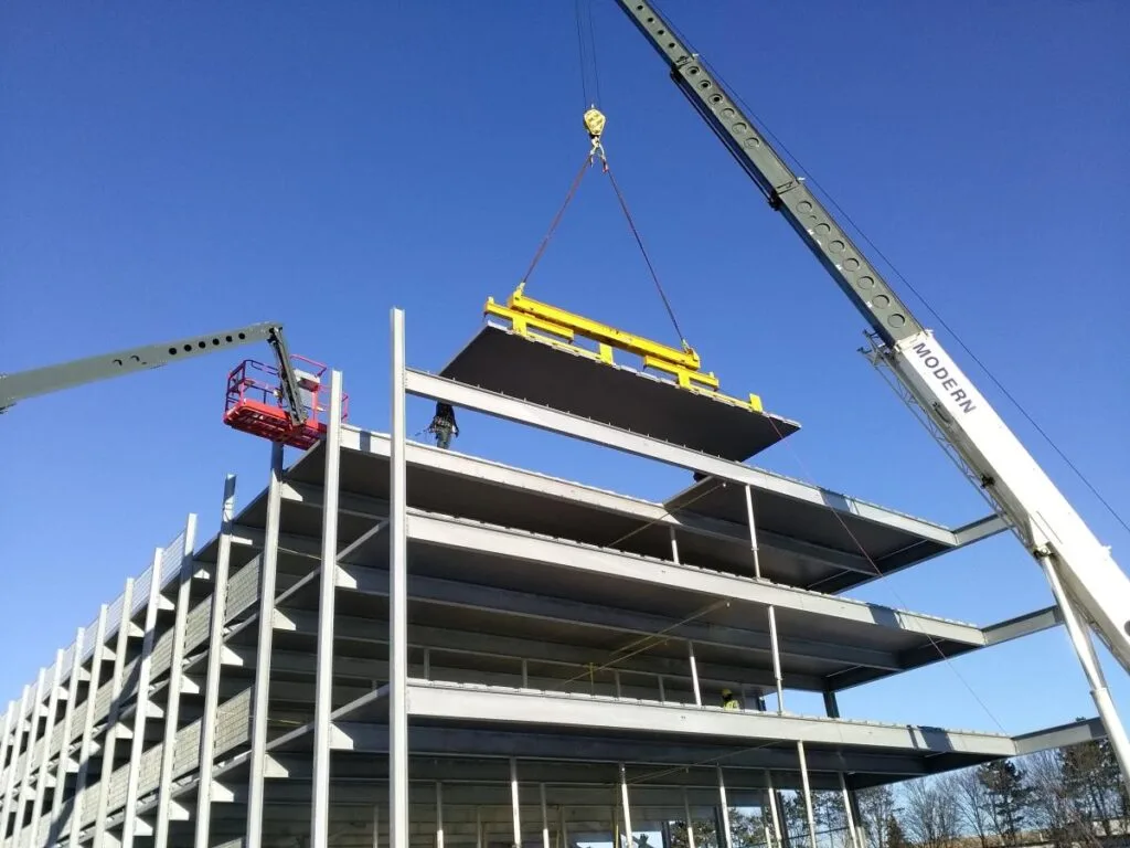 Erecting the Kiwi CarPark System. A prefabricated method for Modular Parking Structures by Kiwi Newton