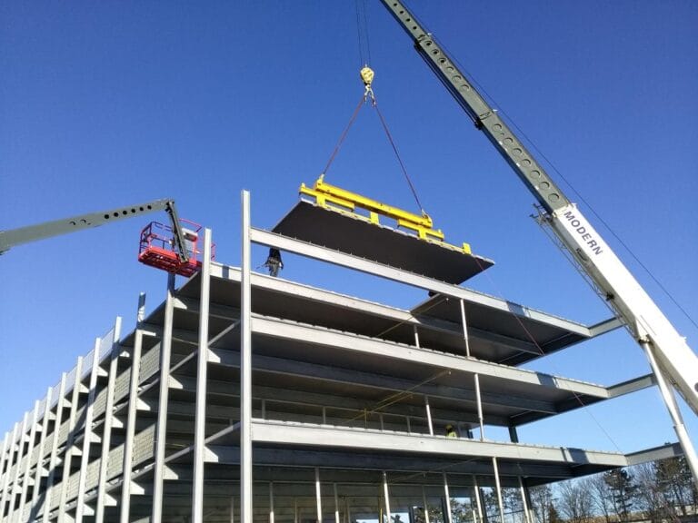 Erecting the Kiwi CarPark System. A prefabricated method for Modular Parking Structures by Kiwi Newton